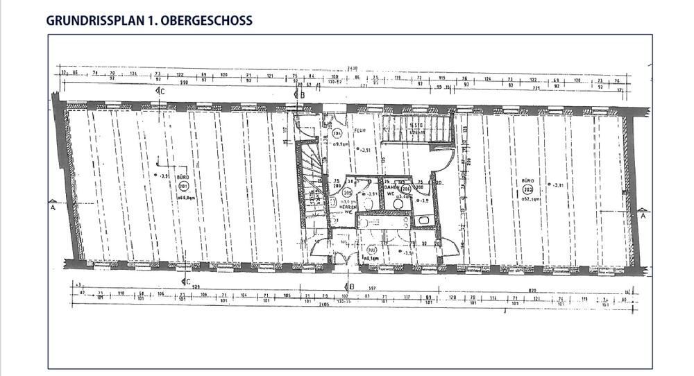 *Gewerbeflächen im Historischen Stadthaus!* - Grundrissplan 1.Geschoss