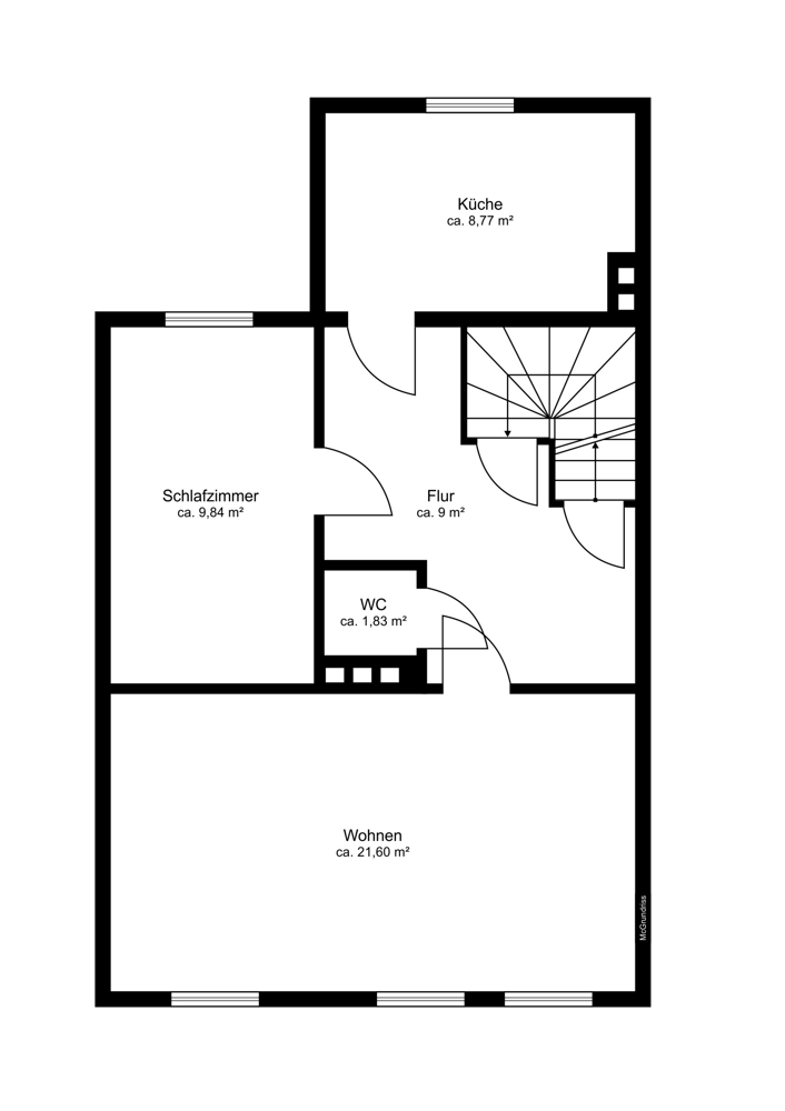 Zweifamilienhaus mit Charme in zentraler Lage von Lüneburg! - Grundriss Obergeschoss