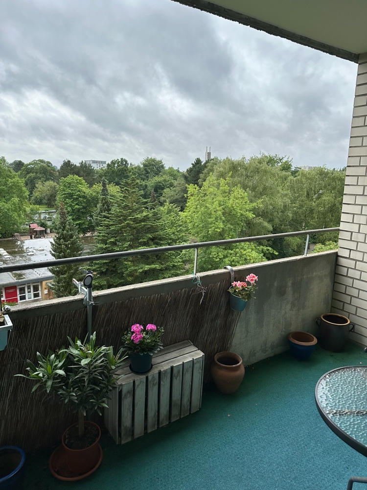 Appartement mit Weitblick am Kreideberg - Blick vom Balkon