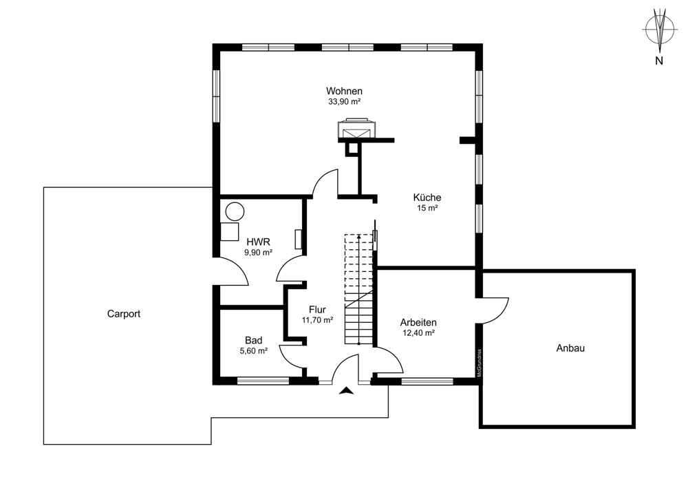 Einzigartiges Architektenhaus für Ihre Familie in Brietlingen - Erdgeschoss