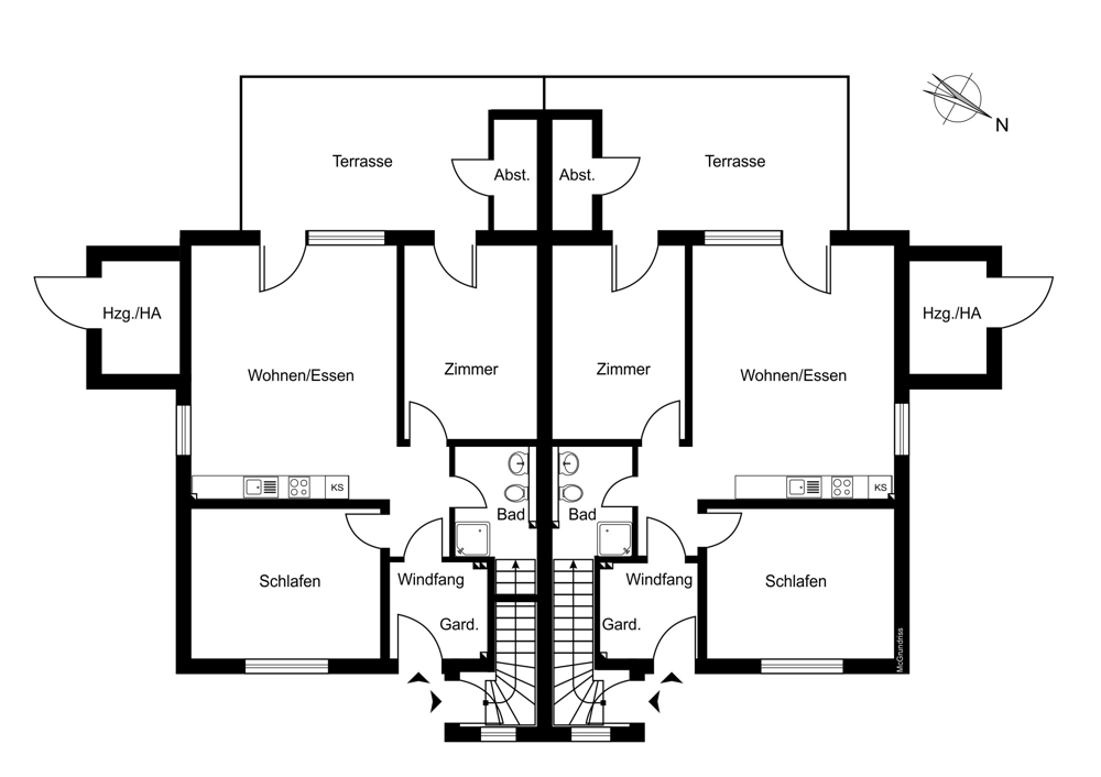 Steinweg Quartett - Exklusive Gartenwohnung - Grundriss