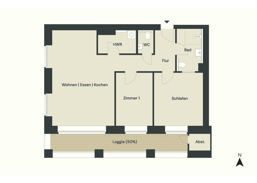 Ihr neues Zuhause mit Anspruch – Exklusive 3-Zimmer-Wohnung mit Balkon - WE 03 Lucia Living