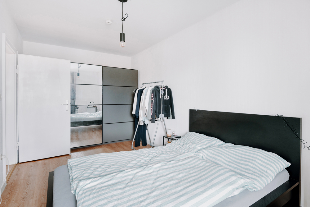 Solide Kapitalanlage: Moderne innenstadtnahe 2‑Zimmer‑Wohnung - Schlafzimmer