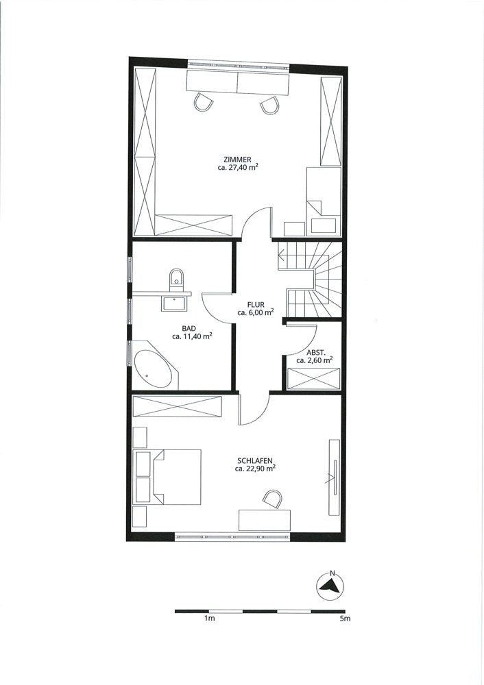 Edle Maisonette-Wohnung mit tollen Aussichten - Grundriss Studio