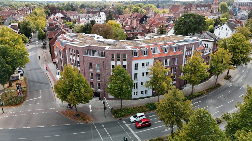 Dachterrassentraum im Monshof Lüneburg - Vogelperspektive