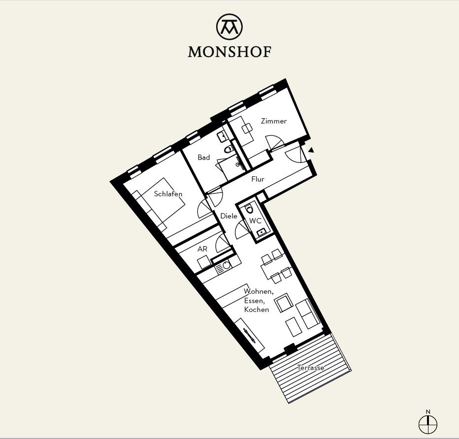 MONSHOF - Lüneburg - Monshof Grundriss whg. 1