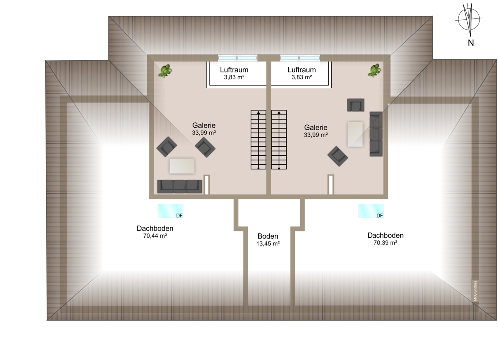 Maisonettewohnung mit Dachterrasse - Dachgeschoss