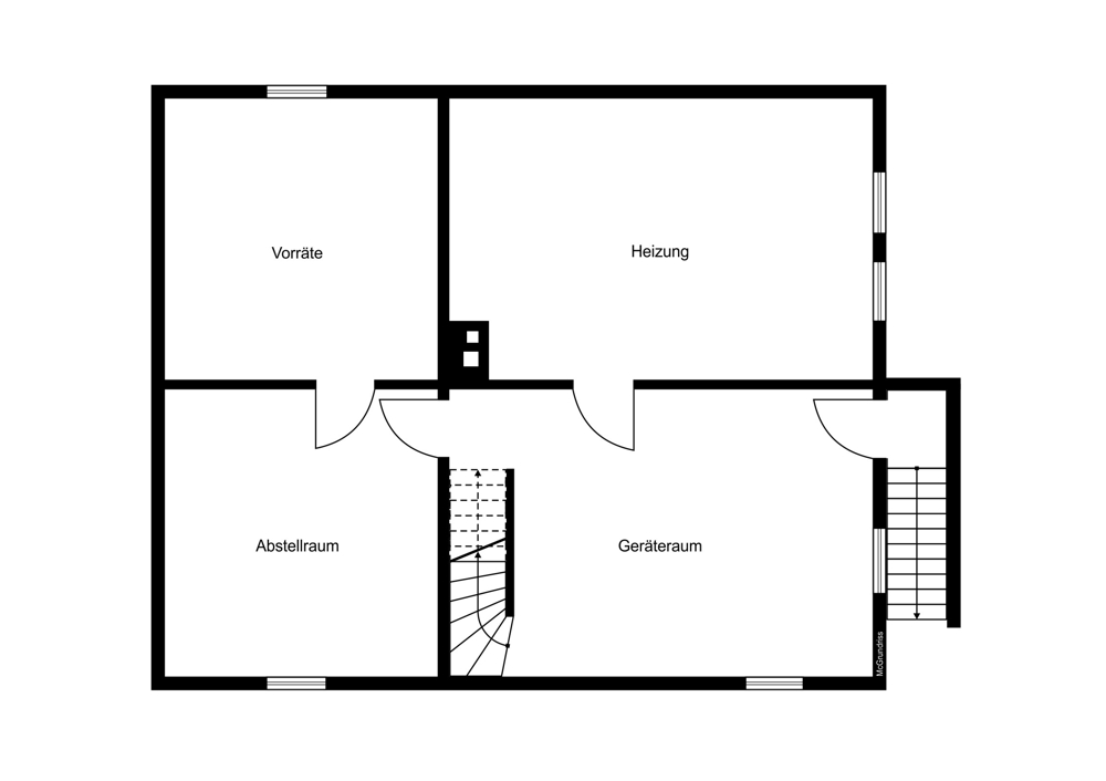 Attraktiver Bungalow mit großem Grundstück und viel Gestaltungspotenzial - Keller