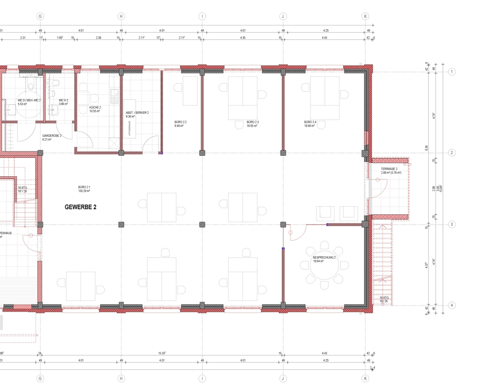 * Neubau Bürohaus in der Goseburg * - Grundriss Gewerbe 2